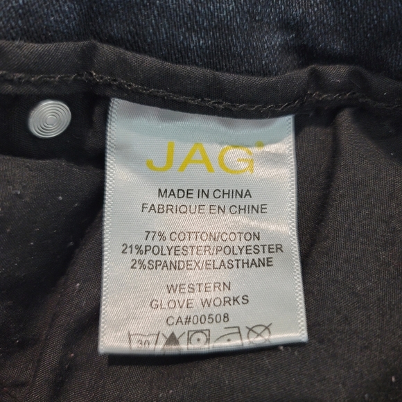 Jag strait leg pull on jeans dark wash light black. Size 8. - Picture 5 of 8